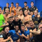 Jugadores del Atl&eacute;tico Baleares celebrando en el vestuario tras una victoria