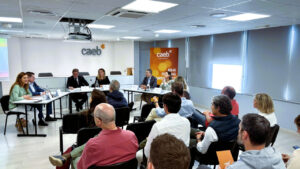 Reuni&oacute;n sobre competitividad empresarial en Baleares con representantes de BBVA y CAEB