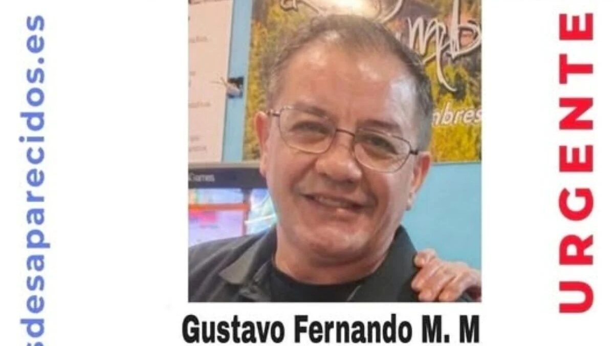Cartel de b&uacute;squeda de Gustavo Fernando M. M. desaparecido en Son Ferrer.