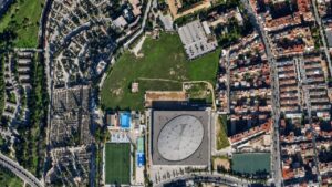 Vista a&eacute;rea del solar para construir viviendas en Palma