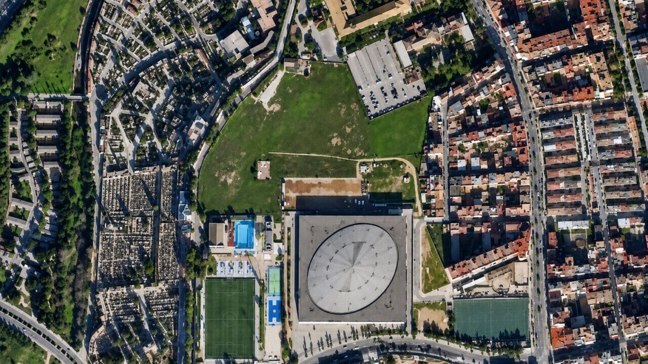 Vista a&eacute;rea del solar para construir viviendas en Palma