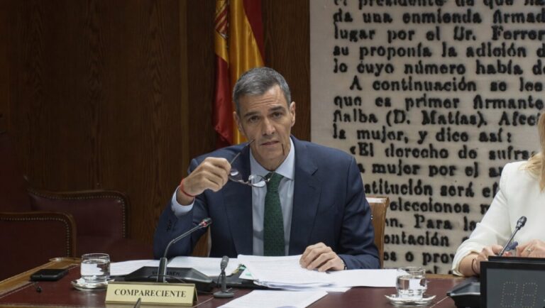Pedro Sánchez durante su comparecencia en un evento oficial