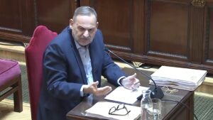 Jos&eacute; Luis &Aacute;balos durante su declaraci&oacute;n en el juicio sobre la compra de mascarillas
