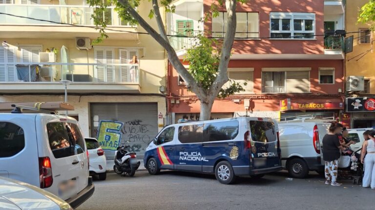 Polic&iacute;a Nacional en la escena del crimen en Pere Garau