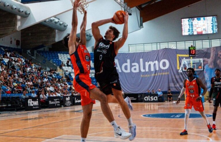 Jugadores de baloncesto en acci&oacute;n durante un partido del Fibwi Mallorca