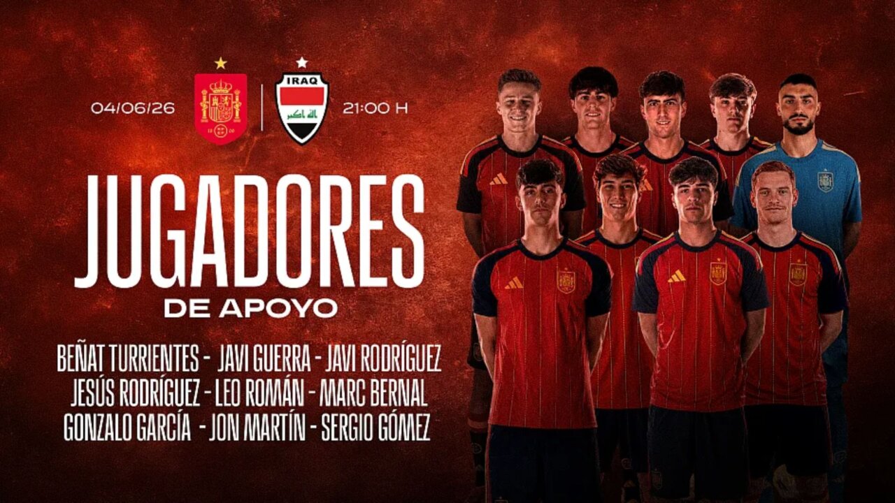 Jugadores de apoyo de la selección española para el Mundial 2026