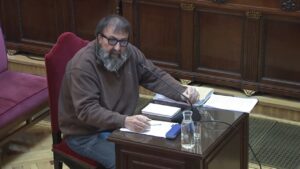 Koldo Garc&iacute;a durante su declaraci&oacute;n sobre contratos de mascarillas en Baleares