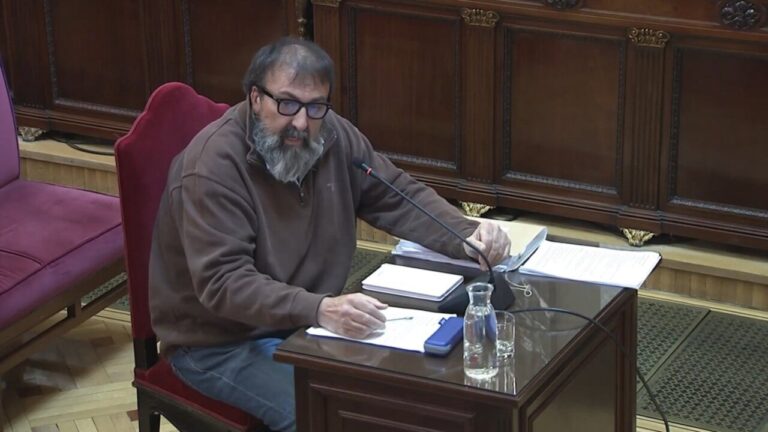Koldo Garc&iacute;a durante su declaraci&oacute;n sobre contratos de mascarillas en Baleares