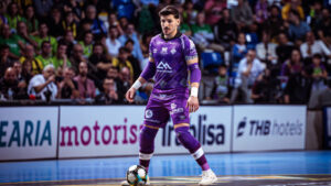 Luan Muller en el partido de futsal con el Illes Balears Palma