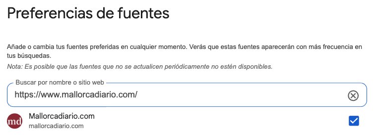 Captura de pantalla de preferencias de fuentes en un sitio web