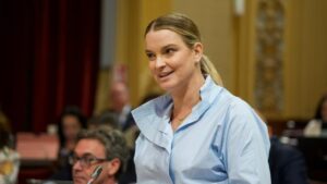 Marga Prohens durante su intervenci&oacute;n en el Parlament de Baleares