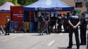 Desalojo forzoso en la antigua c&aacute;rcel de Palma con presencia policial
