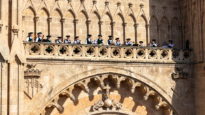 M&uacute;sicos del Joch de Ministrils en la Catedral de Mallorca durante el Corpus Christi
