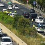 Atasco monumental en la Vía de Cintura por un accidente múltiple