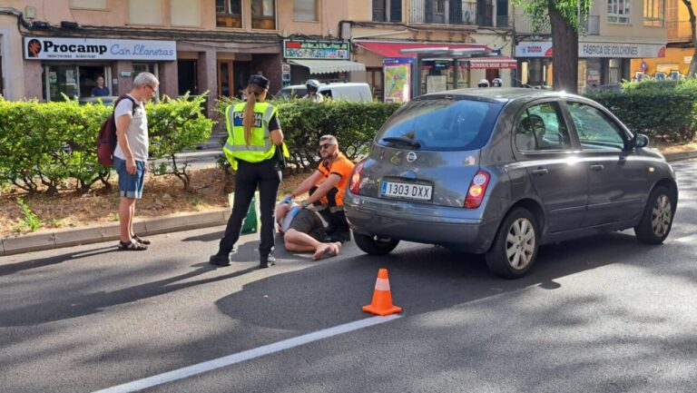 Herida grave una mujer tras ser atropellada en la calle Manacor de Palma