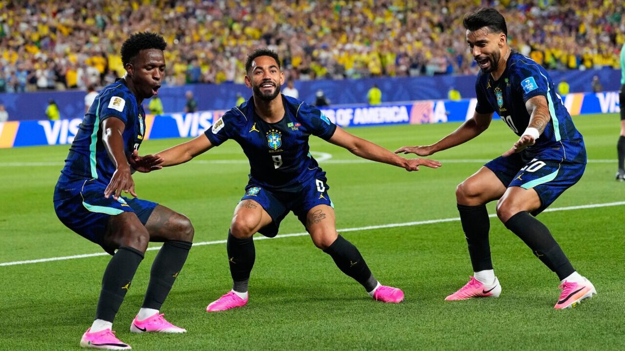 Jugadores de Brasil celebrando un gol en el Mundial 2026