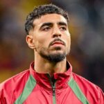 Chadi Riad durante un partido con Marruecos en el Mundial 2026