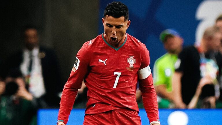 Cristiano Ronaldo celebrando un gol en el Mundial 2026 con Portugal