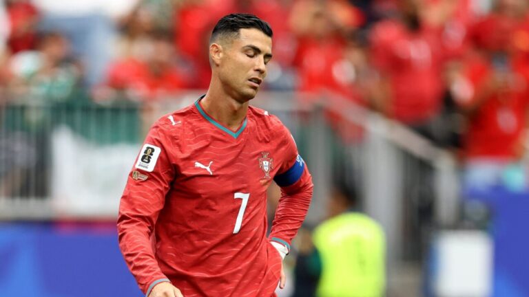 Cristiano Ronaldo con la camiseta de Portugal durante un partido del Mundial 2026