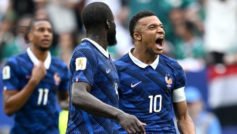 Mbapp&eacute; celebra un gol durante el partido de Francia contra Ir&aacute;n en el Mundial 2026