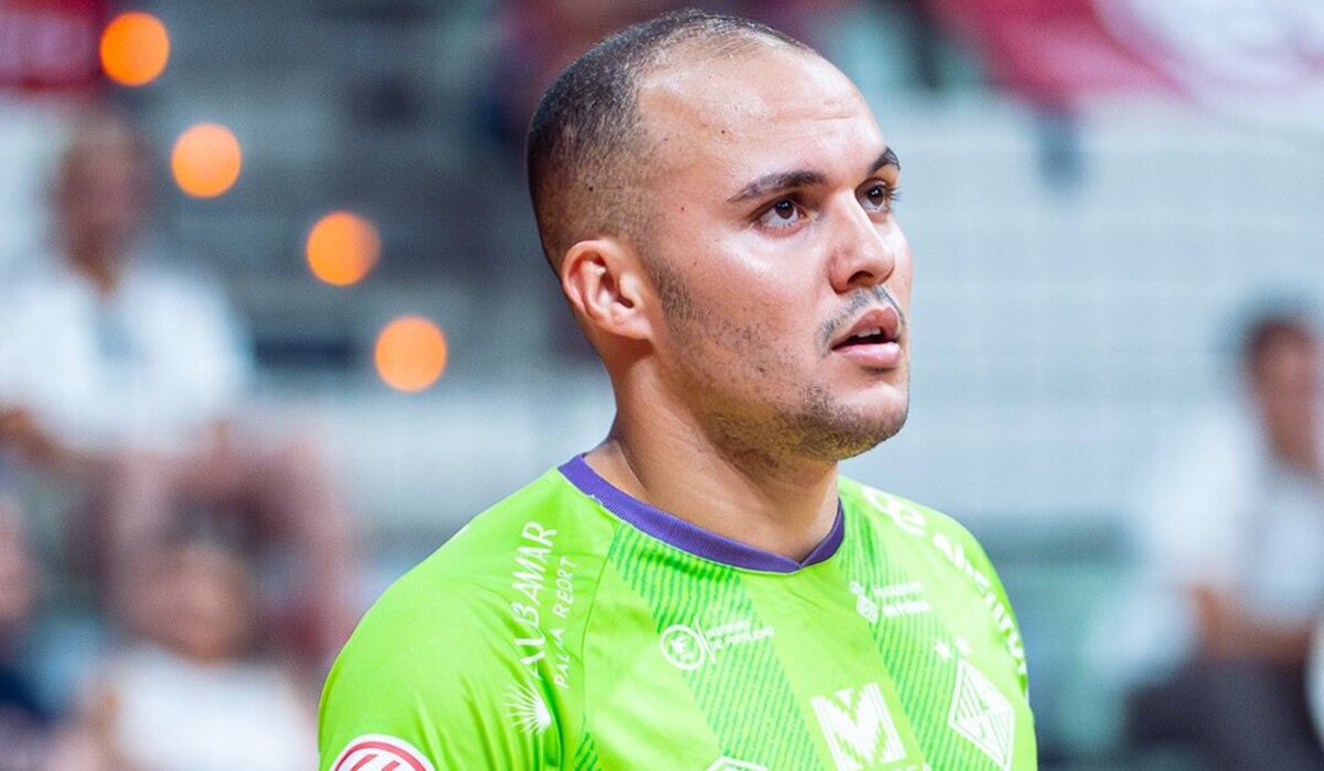 Jugador del Palma Futsal durante el partido contra ElPozo en 2026