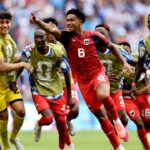 Kevin Pina celebra su gol histórico en el Mundial 2026 con el equipo de Cabo Verde.
