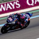 Izan Guevara compitiendo en Moto2 en el Gran Premio de Hungr&iacute;a