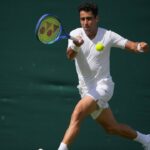 Jaume Munar en acci&oacute;n durante un partido en Wimbledon 2026