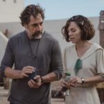 Javier Bardem y Victoria Luengo en el set de El ser querido