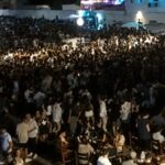 Multitud en las fiestas de Sant Joan durante los Jocs del Pla