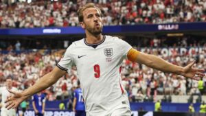 Harry Kane celebra un gol durante el Mundial 2026 en Dallas
