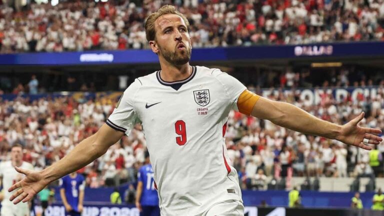 Harry Kane celebra un gol durante el Mundial 2026 en Dallas