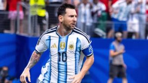Lionel Messi celebra un gol durante el Mundial 2026