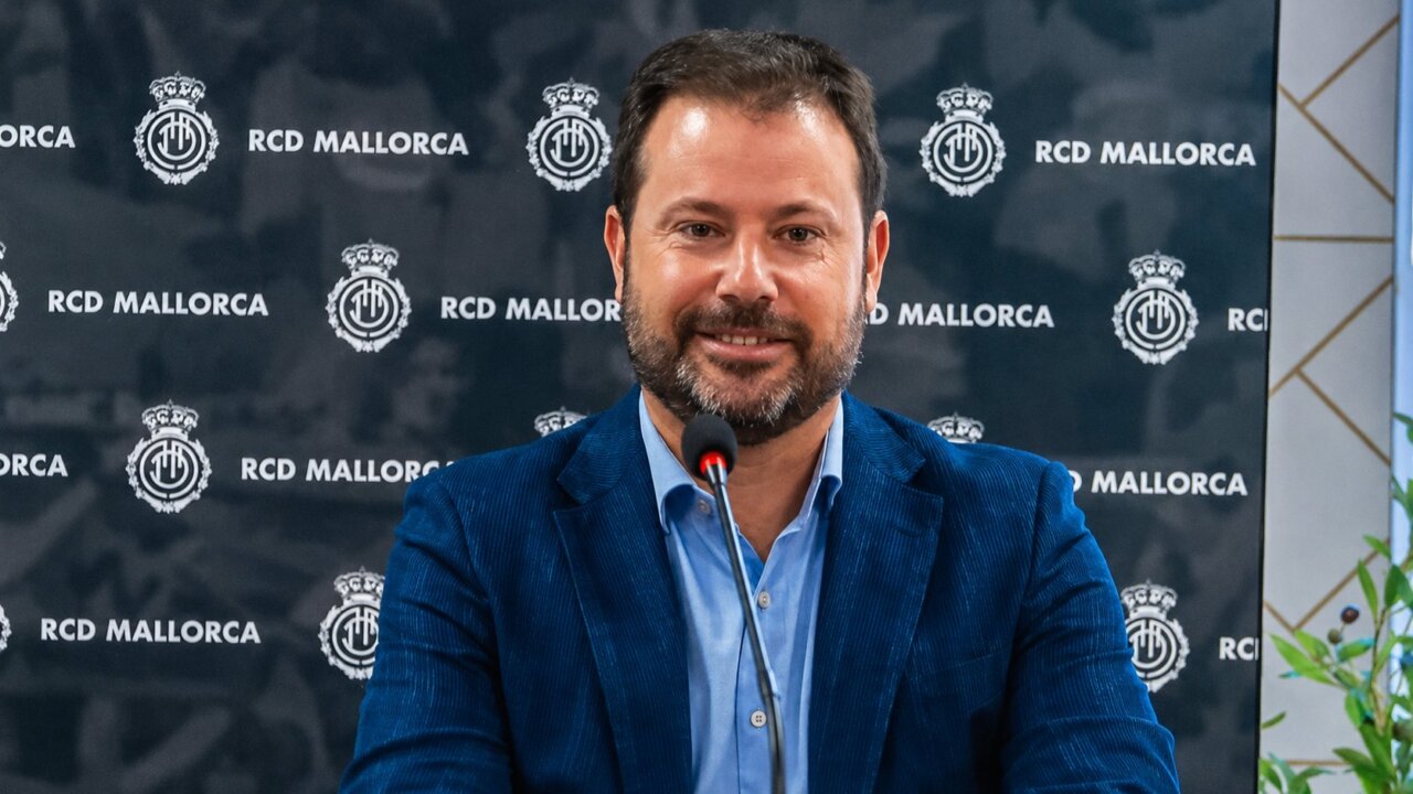 Pablo Ortells en conferencia de prensa sobre el futuro del Real Mallorca