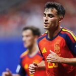 Jugador de la selección española de fútbol durante un partido del Mundial 2026