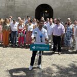 Pere Sánchez presenta su candidatura en un acto político en Mallorca.