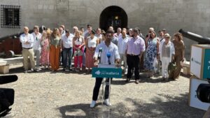 Pere S&aacute;nchez presenta su candidatura en un acto pol&iacute;tico en Mallorca.