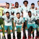 Jugadores de la selección de fútbol de Portugal posando en el campo