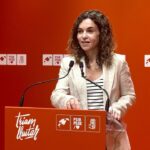 Rosario S&aacute;nchez hablando en un acto del PSIB en Palma