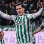 Sergi Guardiola celebra un gol durante un partido de fútbol