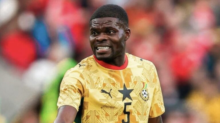Thomas Partey jugando para Ghana en el Mundial 2026