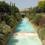 Vista del torrente de Sa Riera con vegetación exuberante y agua azul