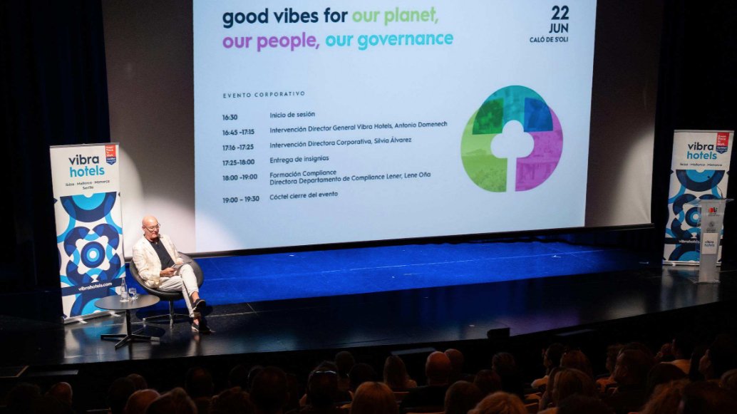 Evento de Vibra Hotels sobre sostenibilidad y liderazgo empresarial