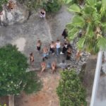 Intervención policial durante el desmantelamiento de una fiesta ilegal en Santa Eulària