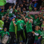 Aficionados del Illes Balears Palma Futsal animando en un partido