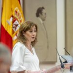 Francina Armengol hablando sobre la nacionalizaci&oacute;n de saharauis en el Congreso