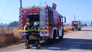 Un incendio de rastrojos en Son Castell&oacute; corta el metro entre Palma y Parc Bit