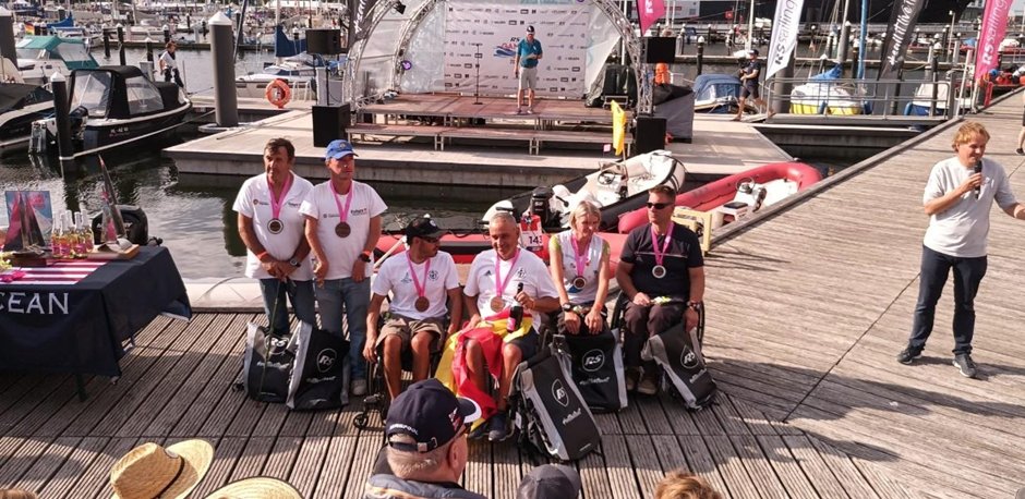 Equipo del Club de Vela Puerto Andratx con medallas en Travemünde