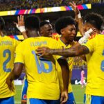 Jugadores de la selección colombiana celebrando un gol en el Mundial 2026