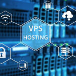 Gráfico sobre servicios de hosting y VPS con iconos representativos